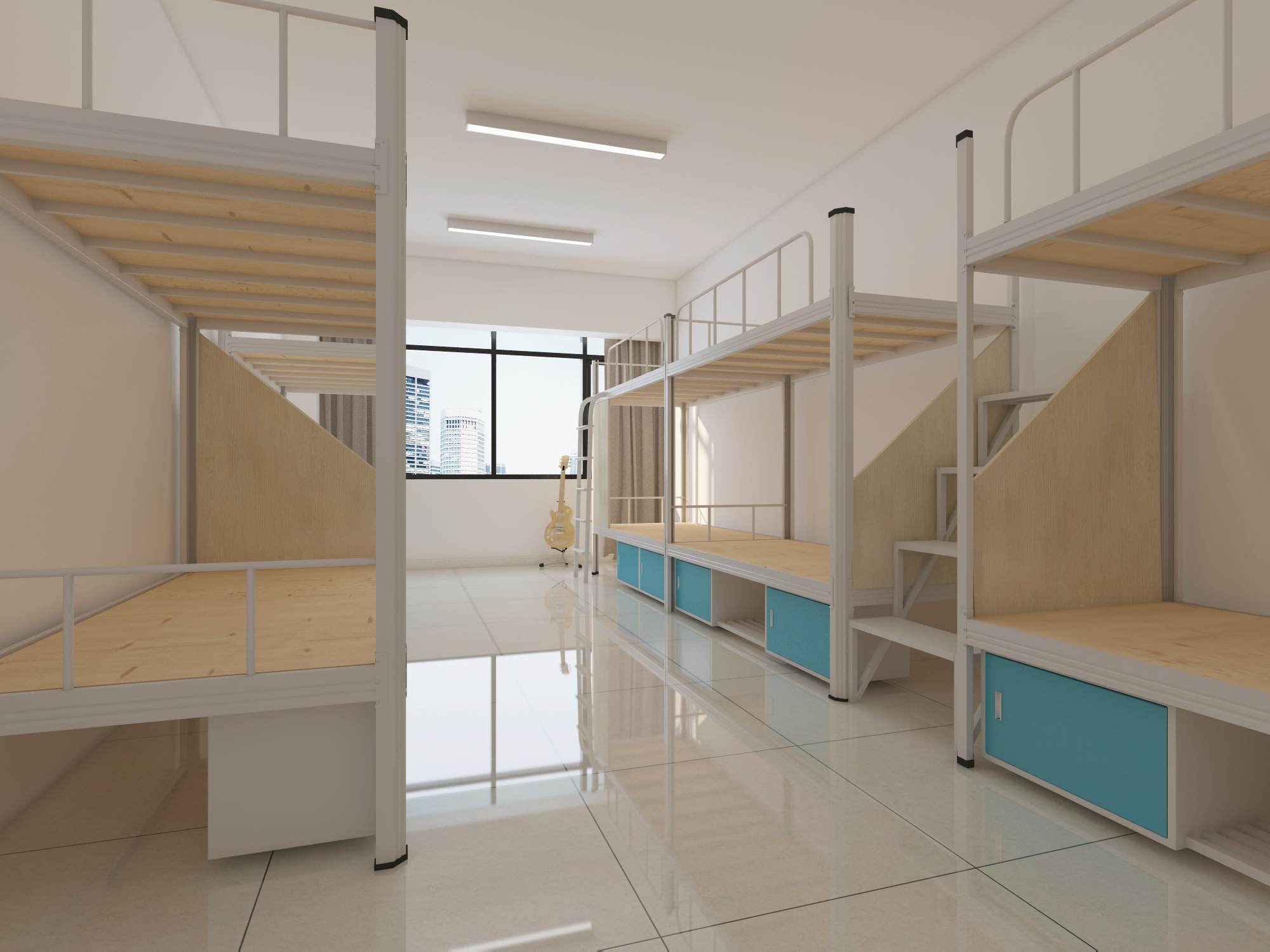 工地宿舍用的上下鋪鐵床有多大？