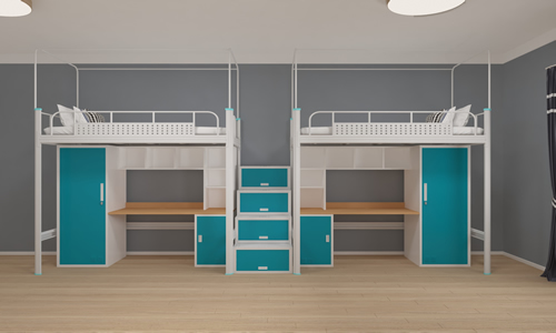 學(xué)生們睡三人位雙層鐵床安全嗎？