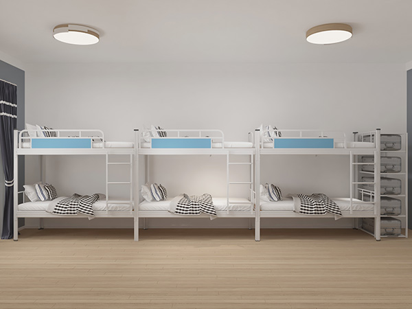 見過宿舍一體雙層鐵床嗎？