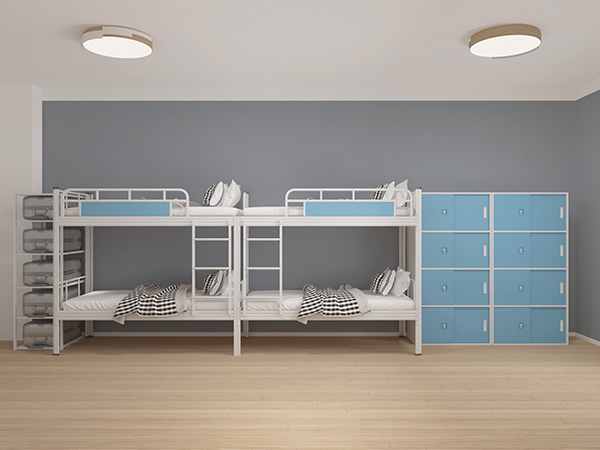 見過宿舍一體雙層鐵床嗎？