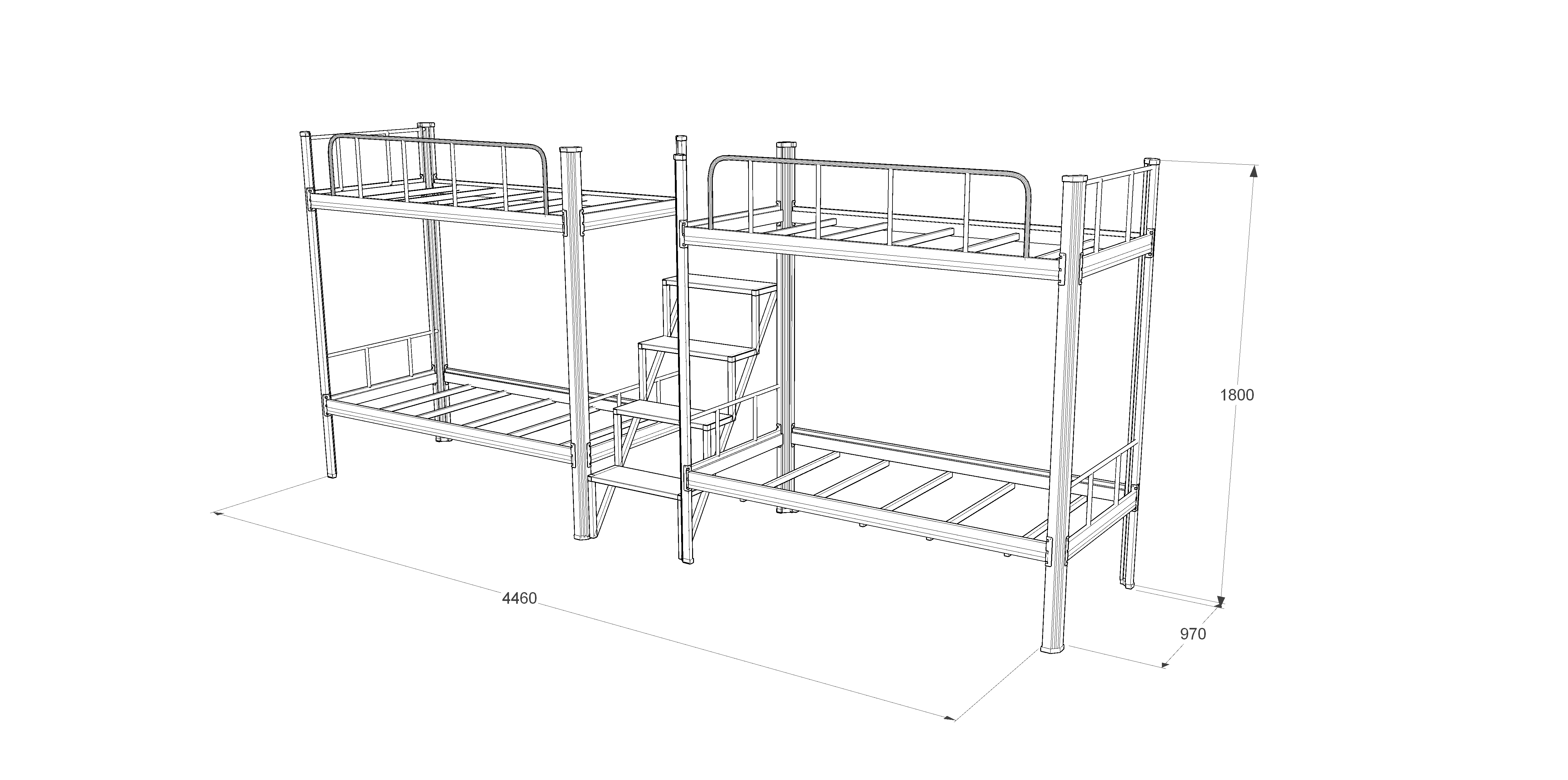 宿舍的上下鋪鐵床尺寸是多少？